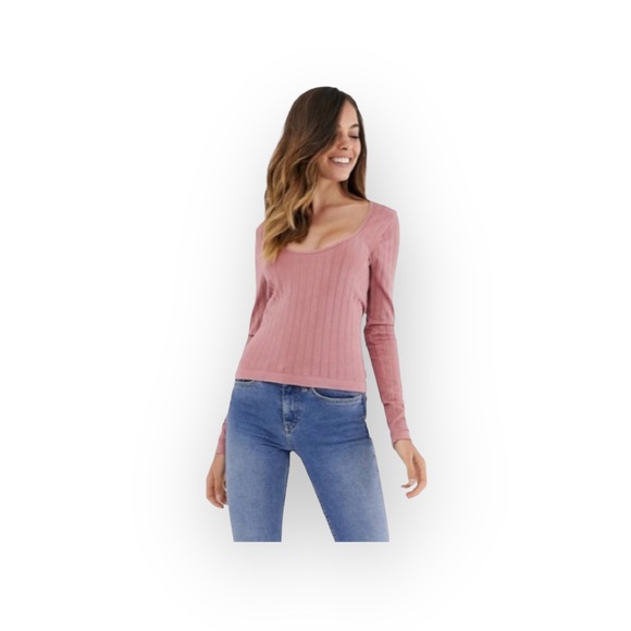 Free People Tops - new Intimately FP Free People 𑁍 Ribbed Layering Top 𑁍 Copper Pink 𑁍 Med Large